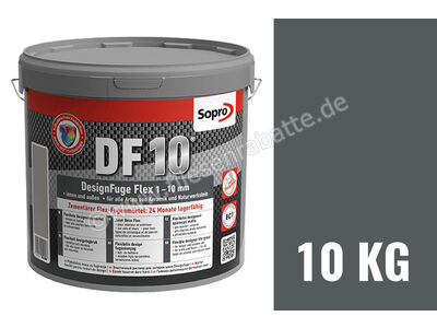 Sopro Bauchemie DesignFuge Flex DF10 Fugenmörtel 10 kg Eimer anthrazit 66 1060-10 | 1