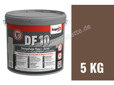Sopro Bauchemie DesignFuge Flex DF10 Fugenmörtel 5 kg Eimer balibraun 59 1059-05 | 1