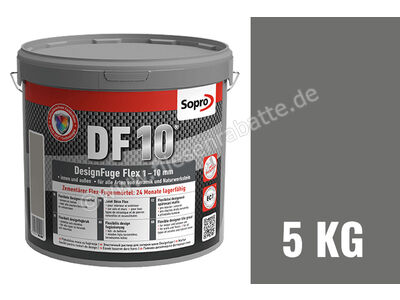 Sopro Bauchemie DesignFuge Flex DF10 Fugenmörtel 5 kg Eimer basalt 64 1073-05 | 1