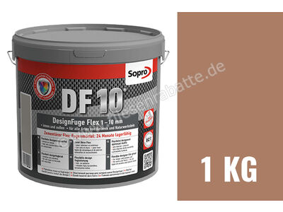 Sopro Bauchemie DesignFuge Flex DF10 Fugenmörtel 1 kg Eimer braun 52 1066-01 | 1
