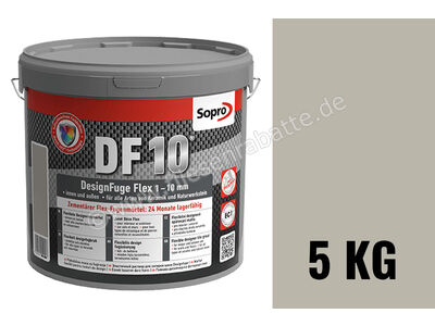 Sopro Bauchemie DesignFuge Flex DF10 Fugenmörtel 5 kg Eimer grau 15 1053-05 | 1