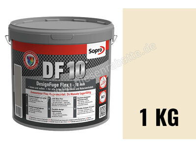 Sopro Bauchemie DesignFuge Flex DF10 Fugenmörtel 1 kg Eimer hellbeige 29 1063-01 | 1