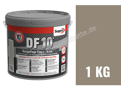 Sopro Bauchemie DesignFuge Flex DF10 Fugenmörtel 1 kg Eimer sandgrau 18 1055-01 | 1
