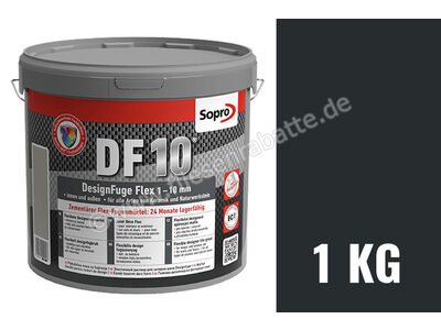 Sopro Bauchemie DesignFuge Flex DF10 Fugenmörtel 1 kg Eimer schwarz 90 1061-01 | 1