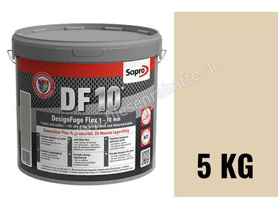 Sopro Bauchemie DesignFuge Flex DF10 Fugenmörtel 5 kg Eimer bahamabeige 34 1065-05 | 1