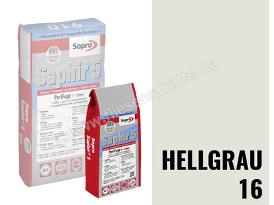 Sopro Bauchemie Saphir 5 Perlfuge Fugenmörtel mit Perleffekt 5 kg Beutel hellgrau 911-05 | 1