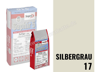 Sopro Bauchemie Saphir 5 Perlfuge Fugenmörtel mit Perleffekt 5 kg Beutel silbergrau 912-05 | 1