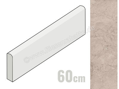 Marazzi Alba Greige 8x60 cm Sockel Matt Eben Naturale M9CT | 1