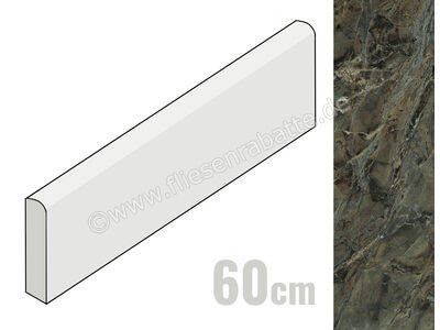 Marazzi Allmarble Verde Borgogna 7x60 cm Sockel Matt Eben Naturale MF0N | 1