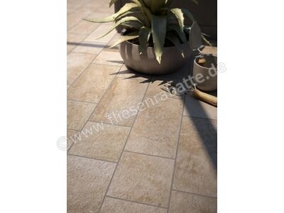 Marazzi Pietra Occitana Beige 20x20 cm Bodenfliese / Wandfliese Für Außenbereich Matt Strukturiert Naturale MH77 | 4