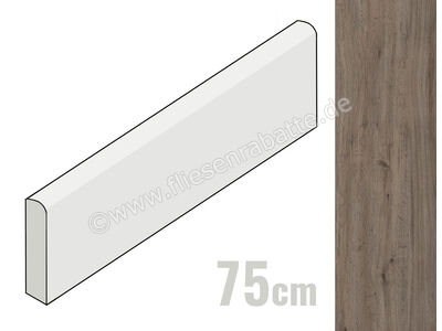 Marazzi Treverktrend Rovere Tortora 7x75 cm Sockel Matt Strukturiert Naturale MMQ7 | 1