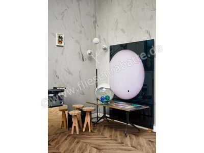 Marazzi Treverkmust Brown 73.2x11.8 cm Bodenfliese / Wandfliese Chevron Matt Strukturiert Naturale M0CD | 2