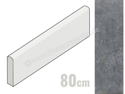 ceramicvision Memento Bruges Smoke 5.5x80 cm Sockel Matt Strukturiert Naturale CVPF60012338 | 1