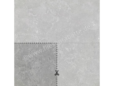 ceramicvision Memento Outdoor Bruges Grey 40x40x2 cm Terrassenplatte Schnittmuster Matt Strukturiert Naturale CVPF60012294 SM | 1