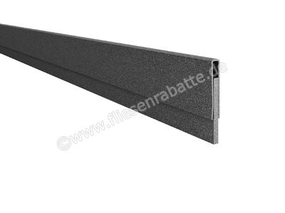Schlüter Systems SHOWERPROFILE-R Wandanschlussprofil 2-teilig L=140cm H=23mm Edelstahl V4A strukturbeschichtet grau SPRA23TSG/140 | 2