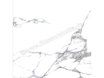 Enmon Calacata weiß marmoriert 100x100 cm Bodenfliese | Wandfliese glänzend AC90000 | 1