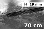 Schlüter Systems KERDI-LINE-B MGS - edelstahl V4A beschichtet graphitschwarz Rinnenabdeckung für Duschrinne