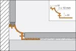 Schlüter Systems DILEX-AHK-TSI Hohlkehlprofil Aluminium Alu strukturbeschichtet elfenbein AHK1S125TSI | 2