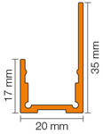 Schlüter Systems LIPROTEC-WS Profil Wandscheibe L=1,5 m Aluminium Alu natur matt eloxiert LTWS20AE/150 | 4