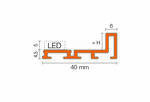 Schlüter Systems LIPROTEC-D 90 S1 Set Rahmen, warmweiß 3200 K warmweiß LTD90S1AE | 5
