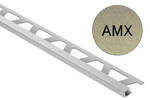 Schlüter Systems QUADEC-AMX AMX - Aluminium messing kreuzgeschliffen eloxiert Abschlussprofil