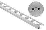Schlüter Systems QUADEC-ATX ATX - Aluminium titan kreuzgeschliffen eloxiert Abschlussprofil