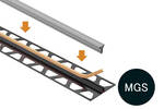 Schlüter Systems DILEX-FCS MGS - Graphitschwarz matt Bewegungsaufnahmeprofil