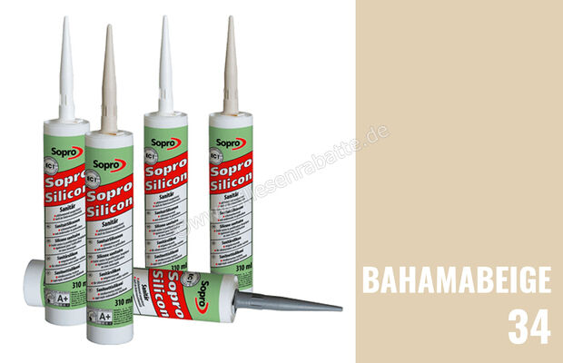 Sopro Bauchemie Silicon SanitärSilicon Bahamabeige 34 6HV5603443 (053-71) | 129106