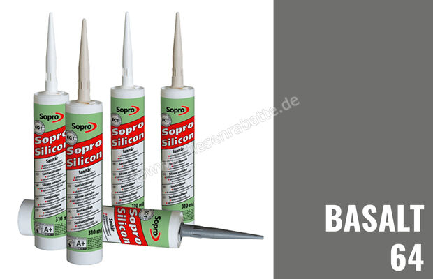 Sopro Bauchemie Silicon SanitärSilicon Basalt 64 6HV5606443 (030-71) | 129112