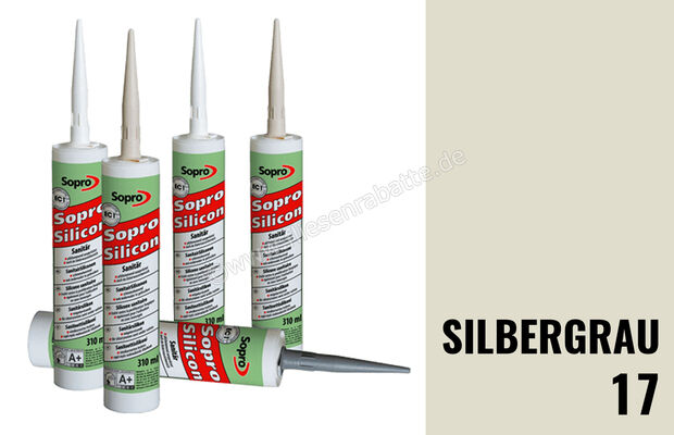 Sopro Bauchemie Silicon SanitärSilicon Silbergrau 17 6HV5601743 (036-71) | 129166