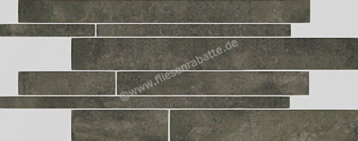 Emilceramica Be-Square Black 30x60 cm Wandfliese Listelli Sfalsati Matt Eben Naturale ED8N | 144046