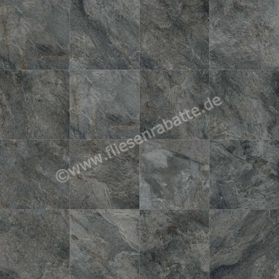 Kronos Ceramiche Rocks Outdoor Silver Black 60x60x2 cm Terrassenplatte KRO7361 | 158619