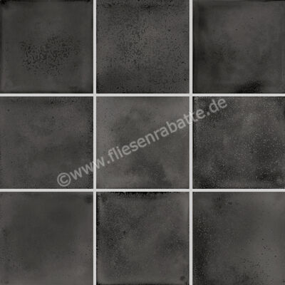 Agrob Buchtal Karl Black 30x30 cm Mosaik 10X10 Glänzend Strukturiert HT-Veredelung 47254H | 159150