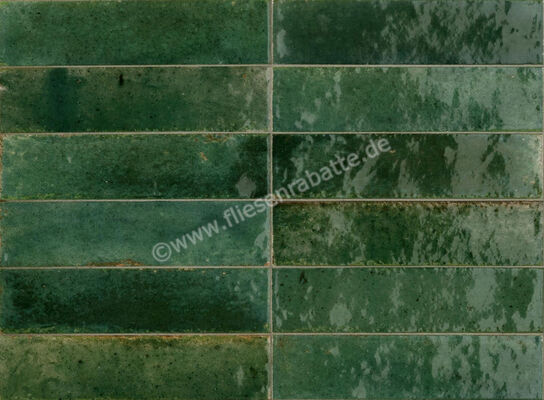 Marazzi Lume Green 6x24 cm Dekor Wand Glänzend Leicht Strukturiert Lux M6RQ | 161175
