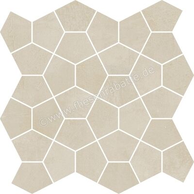 ceramicvision Paris Amande 27x27 cm Mosaik Losanga Matt Strukturiert Naturale CVPRS447K | 170181