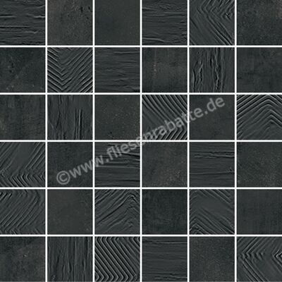 ceramicvision Paris Noir 30x30 cm Mosaik 5x5 Mix Matt Strukturiert Naturale CVPRS995K | 170328