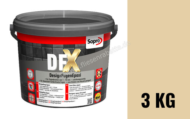  Sopro Bauchemie DFX DesignFugenEpoxi Fugenmörtel 3 kg Eimer Beige 32 6HJ5603203 (1214-03) | 183612