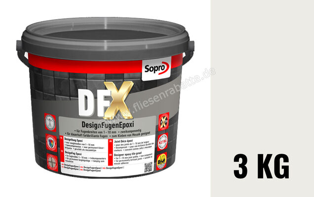  Sopro Bauchemie DFX DesignFugenEpoxi Fugenmörtel 3 kg Eimer Transluzent 6HJ5609903 (1200-03) | 183669