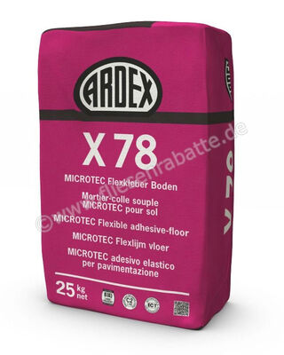 Ardex X 78 MICROTEC Flexkleber, Boden 25 kg Papiersack Dünnbettmörtel C2/E/S1 Grau 54065 | 192426
