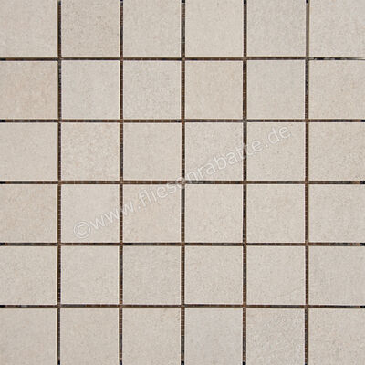 Agrob Buchtal Trias Calcitweiß 30x30 cm Mosaik Gerundet Matt Strukturiert vergütet - PT 052265 | 1934