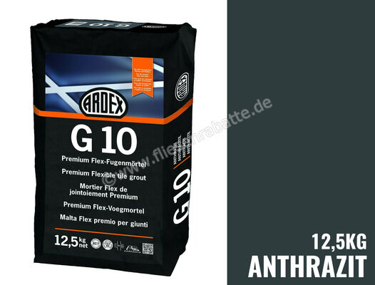 Ardex G10 Fugenmörtel 12,5 kg Papiersack Anthrazit 37380 | 194778