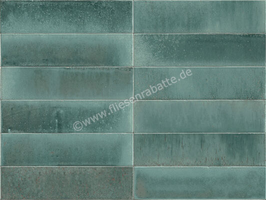 Marazzi Lume Turquoise 6x24 cm Dekor Wand Glänzend Leicht Strukturiert Lux MA9N | 218248