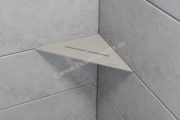 Schlüter Systems SHELF-E-S1 Wand-Ablagesystem Pure Aluminium TSC - strukturbeschichtet creme Höhe: 210 mm Breite: 210 mm SES1D7TSC | 219466