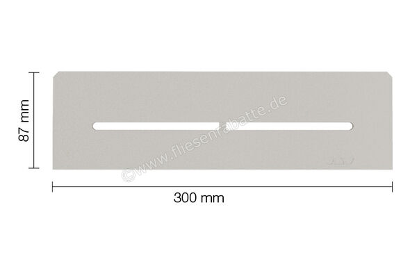 Schlüter Systems SHELF-N-S1 Wand-Ablagesystem Pure Aluminium TSBG - strukturbeschichtet beigegrau Höhe: 300 mm Breite: 87 mm SNS1D7TSBG | 219535