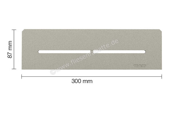 Schlüter Systems SHELF-N-S1 Wand-Ablagesystem Pure Aluminium TSSG - strukturbeschichtet steingrau Höhe: 300 mm Breite: 87 mm SNS1D7TSSG | 219550