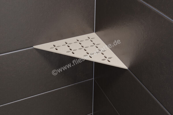 Schlüter Systems SHELF-E-S1 Wand-Ablagesystem Floral Aluminium TSC - strukturbeschichtet creme Höhe: 210 mm Breite: 210 mm SES1D5TSC | 219949