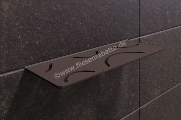 Schlüter Systems SHELF-W-S1 Wand-Ablagesystem Curve Aluminium TSOB - strukturbeschichtet bronze Höhe: 300 mm Breite: 115 mm SWS1D6TSOB | 220792