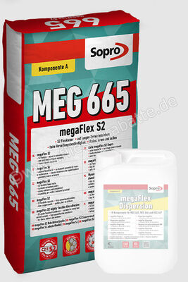 Sopro Bauchemie MEG 665 megaFlex S2 Zweikomponentiger Fließbettmörtel 25 kg Sack - Komponente A 7766525 (665-21) | 222301