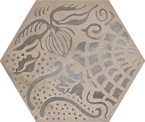  Marca Corona Terra Floreale Esagona Vers. F 21.6x25 cm Dekor Matt Eben Naturale 0402 | 222708