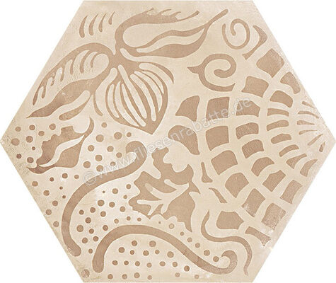  Marca Corona Terra Floreale Esagona Vers. C 21.6x25 cm Dekor Matt Eben Naturale 0401 | 222783